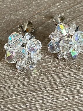 Laguna Crystal AB Iridescent clip earrings